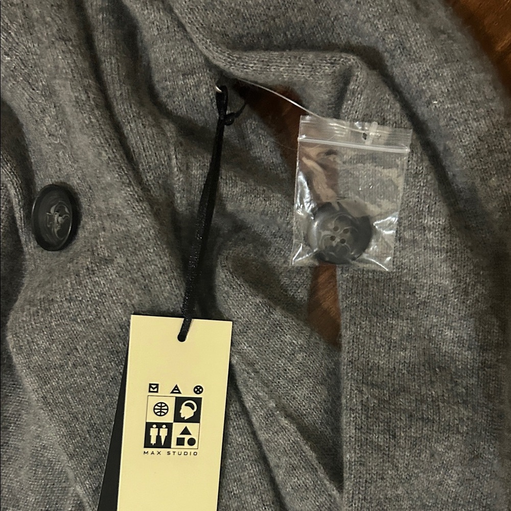 Max Studio Charcoal Cardigan Sweater - Picture 3 of 6